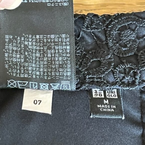 UNIQLO BLACK LACE Knee Length FITTED PENCIL SKIRT, Small - Picture 12 of 14